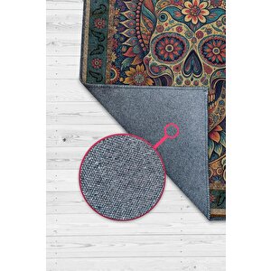 Kuru Kafa Figürlü Korku Kurukafalı Salon Halısı Koyu Renkli Oturma Odası Halı Konsept Halı 80x120 cm