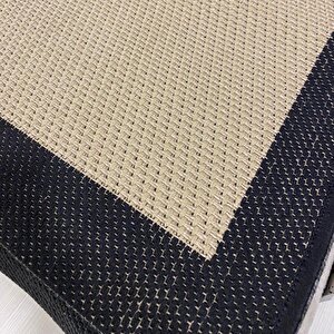 Firdevslife Jüt Sisal Halı 9716 Bej Siyah Serisi Salon Oturma Yatak Odası Halısı