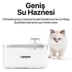 Akıllı Çelik Mama Kabı, Akıllı Su Pınarı Ve Yedek Filtre 3'lü Pet Seti