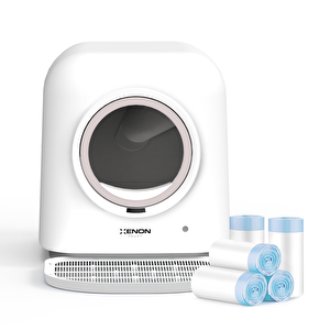 Akıllı Otomatik Kedi Tuvaleti Ve 75 Adet Yedek Çöp Torbası Seti