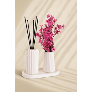 Beton Dekoratif Bambu Oda Kokusu Ve Vazo 3 Set