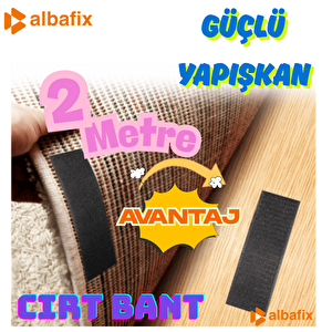 Kendinden Yapışkanlı Cırt Bant 2cmx2metre Siyah