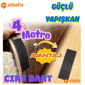 Kendinden Yapışkanlı Cırt Bant 2cmx4metre Siyah