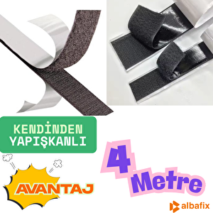 Kendinden Yapışkanlı Cırt Bant 2cmx4metre Siyah