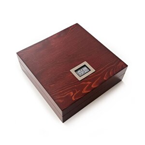 Masif Yerli Sedir Ağacı Humidor Puro Kutusu Küçük Boy Dijital