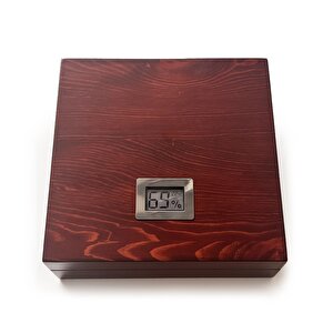 Masif Yerli Sedir Ağacı Humidor Puro Kutusu Küçük Boy Dijital