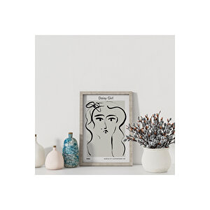 Dekoratif Çerçevesiz Poster Daisy Girl Soyut Çerçevesiz Tablo 13x18 cm
