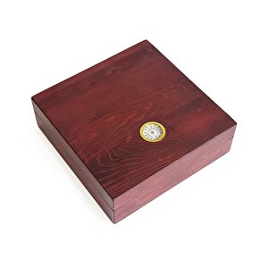 Masif Yerli Sedir Ağacı Humidor Puro Kutusu Küçük Boy Analog