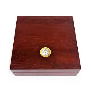 Masif Yerli Sedir Ağacı Humidor Puro Kutusu Küçük Boy Analog