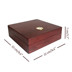 Mezmob Masif Yerli Sedir Ağacı Humidor Puro Kutusu Küçük Boy Analog