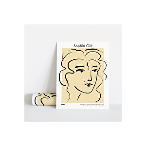 Dekoratif Çerçevesiz Poster Sophia Girl Soyut Çerçevesiz Tablo 21x30 cm