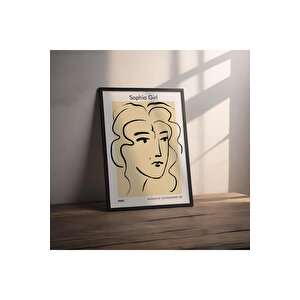 Dekoratif Çerçevesiz Poster Sophia Girl Soyut Çerçevesiz Tablo 21x30 cm