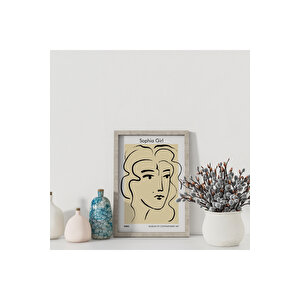 Dekoratif Çerçevesiz Poster Sophia Girl Soyut Çerçevesiz Tablo 21x30 cm