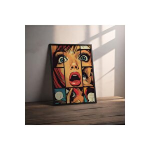 Dekoratif Çerçevesiz Poster Pop Art Çizgi Roman Çerçevesiz Tablo 40x50 cm