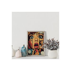 Dekoratif Çerçevesiz Poster Pop Art Çizgi Roman Çerçevesiz Tablo 40x50 cm