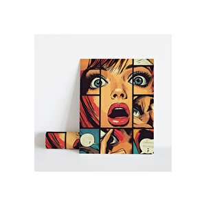 Dekoratif Çerçevesiz Poster Pop Art Çizgi Roman Çerçevesiz Tablo 40x50 cm