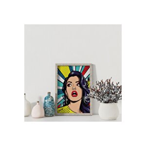 Dekoratif Çerçevesiz Poster Pop Art Women Çerçevesiz Tablo 13x18 cm
