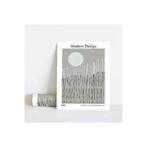 Dekoratif Çerçevesiz Poster Modern Design Çizgi  Soyut Çerçevesiz Tablo 40x50 cm