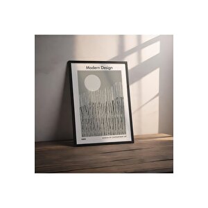 Dekoratif Çerçevesiz Poster Modern Design Çizgi  Soyut Çerçevesiz Tablo 50x70 cm