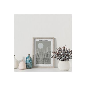 Dekoratif Çerçevesiz Poster Modern Design Çizgi  Soyut Çerçevesiz Tablo 50x70 cm