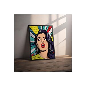 Dekoratif Çerçevesiz Poster Pop Art Women Çerçevesiz Tablo 30x40 cm