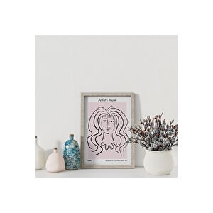 Dekoratif Çerçevesiz Poster Artist Muse  Soyut Çerçevesiz Tablo 13x18 cm