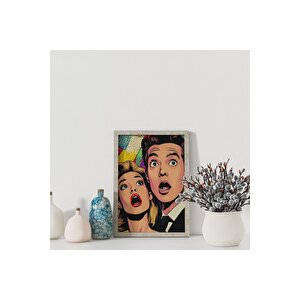 Dekoratif Çerçevesiz Poster Pop Art Çift Çerçevesiz Tablo 30x40 cm
