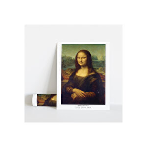 Dekoratif Çerçevesiz Poster Mona Lisa Leonardo Da Vinci 40x50 cm