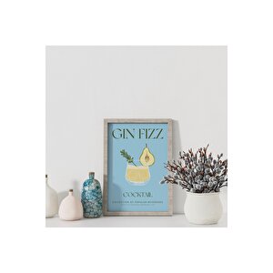Dekoratif Çerçevesiz Poster Minimalist Paloma Kokteyl İllüstrasyonu 21x30 cm