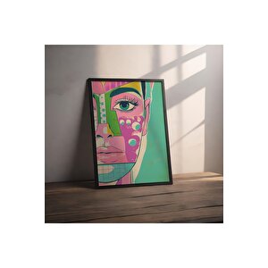 Dekoratif Çerçevesiz Poster Pop Art Yüz Çerçevesiz Tablo 15x21 cm