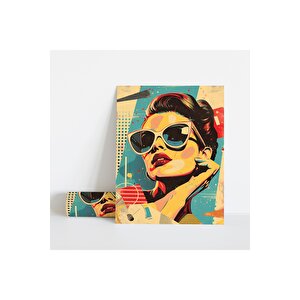 Dekoratif Çerçevesiz Poster Pop Art Kadın Çerçevesiz Tablo 40x50 cm