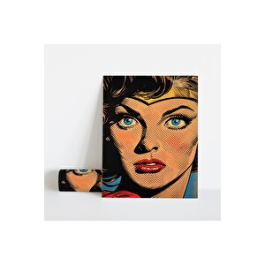 Dekoratif Çerçevesiz Poster Pop Art Taçlı Kadın Çerçevesiz Tablo 21x30 cm