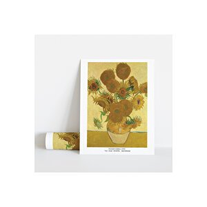 Dekoratif Çerçevesiz Poster Ayçiçekleri Vincent Van Gogh 30x40 cm