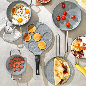 Breakfast Pişirme Seti 7 Parça-gri