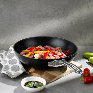 Gastronomie Master Granit Wok Tava 28cm - Siyah