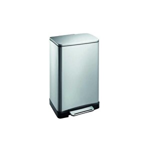 E-cube Yumuşak Kapanan Pedallı Banyo Mutfak Ofis Çelik Çöp Kovası 30lt-pls Iç Kovalı-d14679
