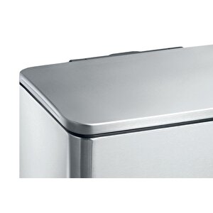 Primanova E-cube Yumuşak Kapanan Pedallı Banyo Mutfak Ofis Çelik Çöp Kovası 30lt-pls Iç Kovalı-d14679