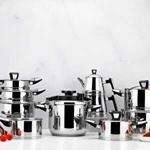 Premium Çelik Çeyiz Seti 18 Parça-inox