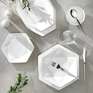 Superfine Bone Star Yemek Takımı 56 Parça-platin