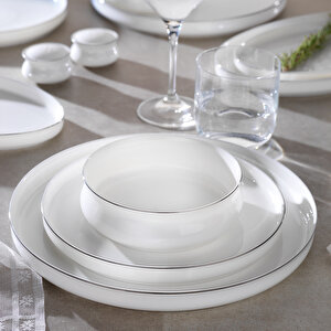 Superfine Bone Lumiere Yemek Takımı 56 Parça-platin