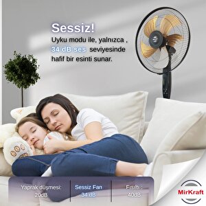 Mirkraft Fs-m5018 18'' Dc Motor 5 Metal Kanatlı Ayaklı Vantilatör