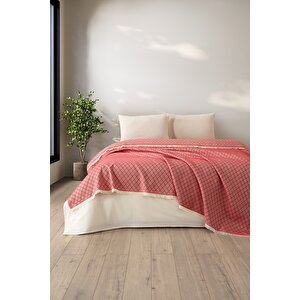 Lapis Çift Kişilik Pike Takımı Kırmızı