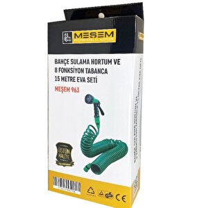 Bahçe Sulama Hortum Seti 8 Fonksiyon 15 Mt
