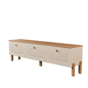 4090 Napoli 180 Cm (membran Mdf Kapaklı) Bohem Tv Ünitesi Sepet - Beyaz