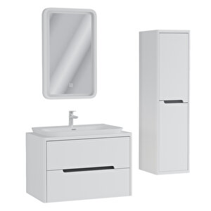 Arlin 80 Cm Lake Banyo Dolabı Beyaz