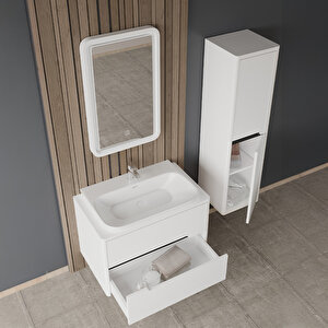 Arlin 80 Cm Lake Banyo Dolabı Beyaz