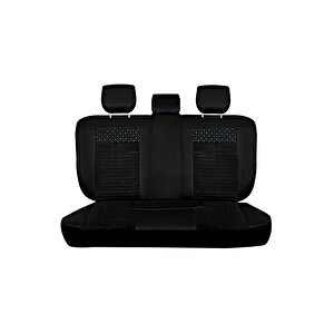 Ford Connect 2+1 Parçalı Deri Oto Koltuk Kılıfı Ön Arka Set Siyah Beyaz Elit Model