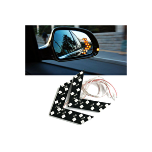 Renault Clio 3 Grand Tour Uyumlu Ayna Gündüz Ledi Amber Renk 14 Led'li