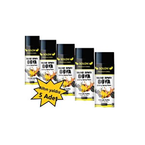 5 Adet Altın Yaldız Sprey Boya 400 Ml.