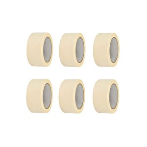6 Adet Maskeleme Bandı Boya Bandı 36mm X 25m  kağıt Bant